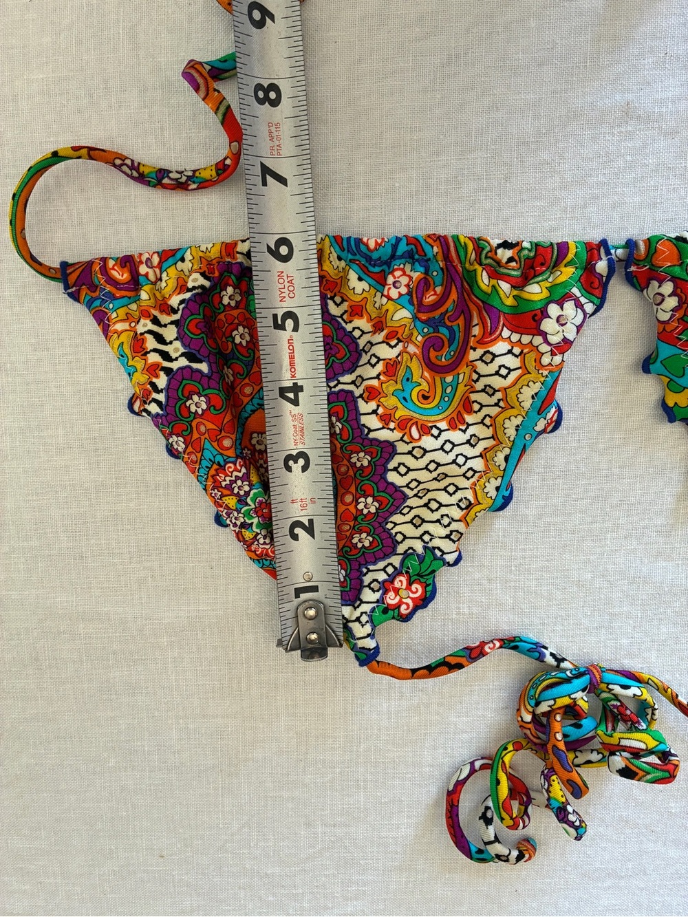 Luli Fama Samba Caracol Wavey string cheeky Bikini Top & Bottom Set M - Picture 11 of 14